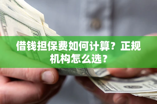 济南借钱担保费如何计算？正规机构怎么选？
