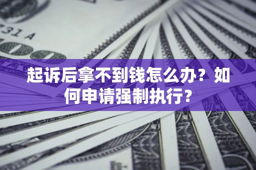 济南起诉后拿不到钱怎么办？如何申请强制执行？