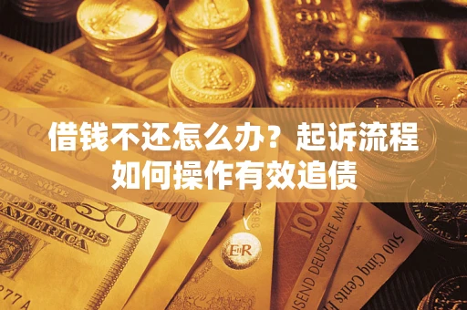 济南借钱不还怎么办？起诉流程如何操作有效追债